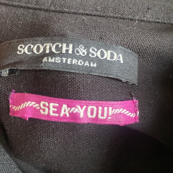 Scotch & Soda NWT Long Sleeve, Button Down Embroidered Cotton Linen Blend Dress - Picture 16 of 17